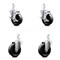 Service Caster 4 Inch Phenolic Wheel Swivel 3/4 Inch Square Stem Caster Brakes SCC, 2PK SCC-SQ20S414-PHS-TLB-34-2-S-2 - alternate 1
